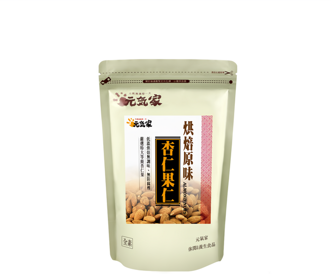 元氣家 烘焙原味杏仁果, 200g, 1包