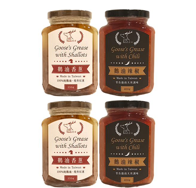 Well Life 悅生活 極鮮 黃金3A頂級雙享4入組 香蔥 + 辣椒鵝油, 1組