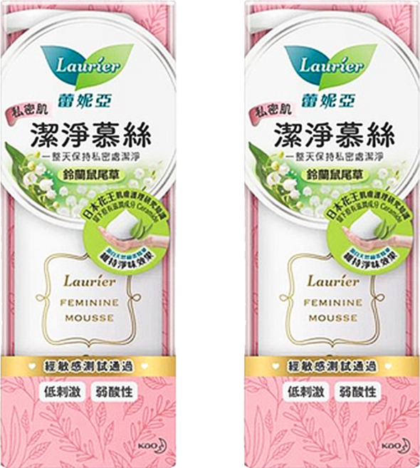 Laurier 蕾妮亞 台灣公司貨 私密肌潔淨慕絲 鈴蘭鼠尾草, 150ml, 2瓶