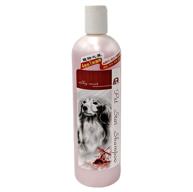 Pet Star 寵物之星 天然沐浴洗毛精 專業長毛 絲質毛專用, 500ml, 1瓶