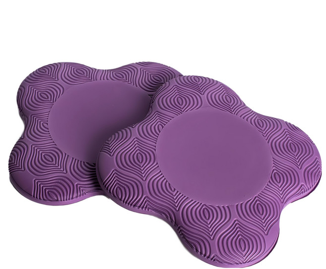 QIDINA 加厚防滑緩衝瑜伽防護支撐墊2件組, 1套, 紫色