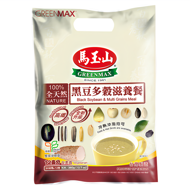 馬玉山 黑豆多穀滋養餐, 360g, 1袋