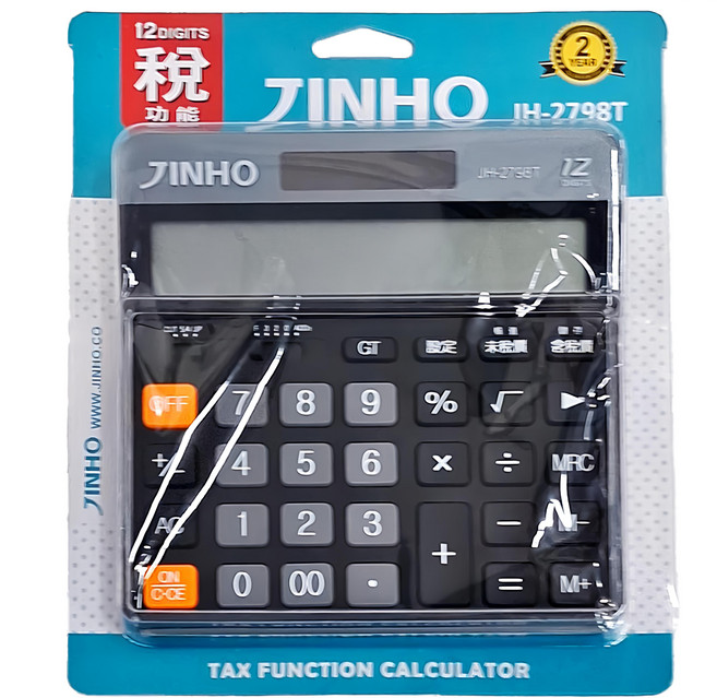 JINHO 京禾 12位元計算機 JH-2798T, 黑色, 1個