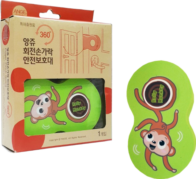 ange 可旋轉安全門檔 #108-11074, 猴子 綠色, 1入