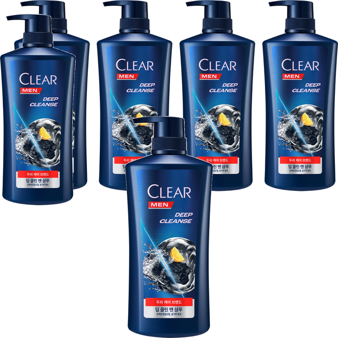 CLEAR 淨 深層潔淨男士洗髮精, 650ml, 6瓶