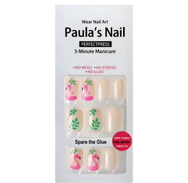 Paula's Nail 寶拉美甲 PNW26-0004 30片, 火鶴鳥, 1組