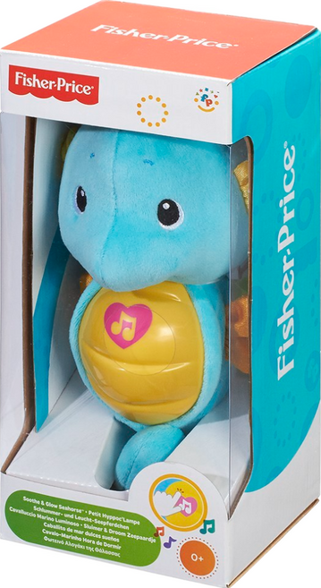 fisher-price 費雪 聲光安撫海馬, 藍色, 1盒