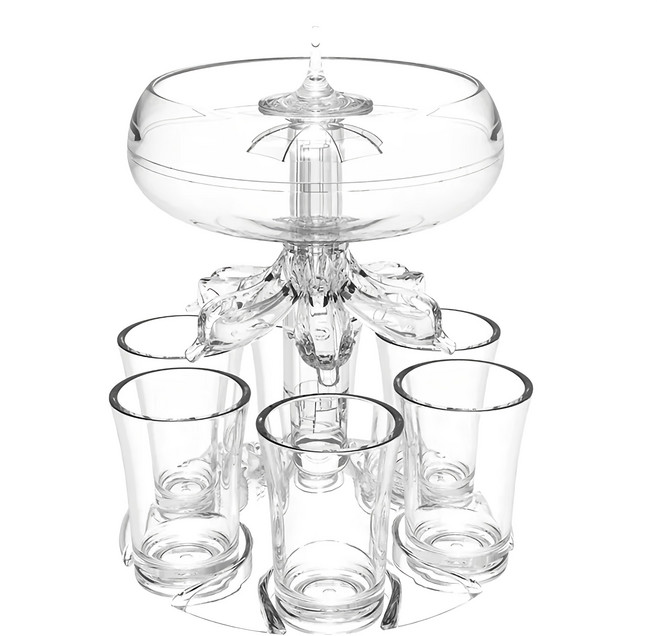 壓克力派對分酒器 含SHOT杯, 透明, 1組