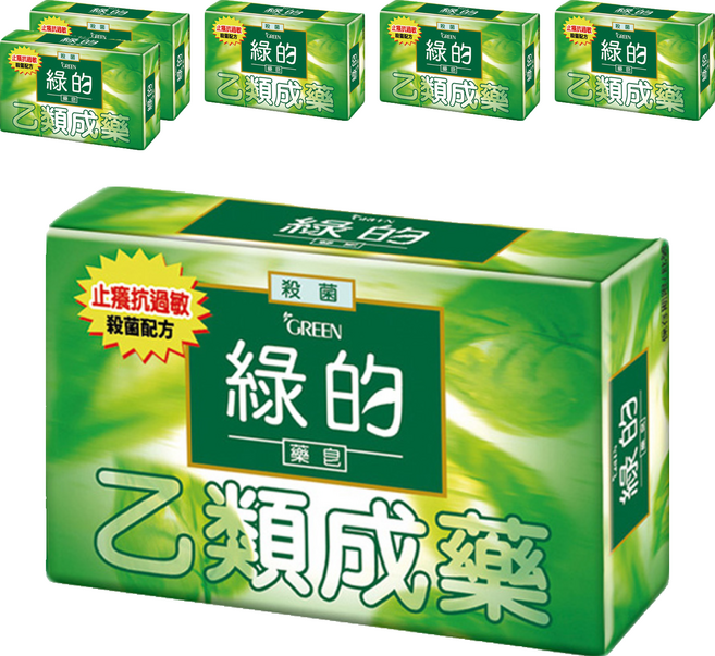 GREEN 綠的 藥皂, 80g, 6個