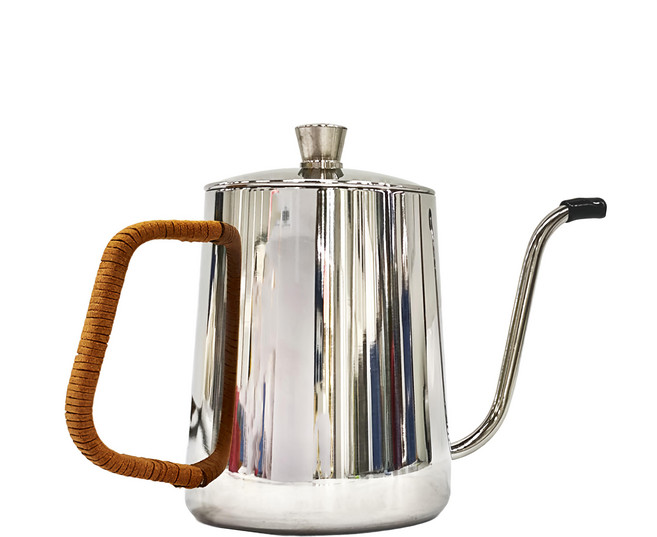 手沖咖啡壺 600ml 304不鏽鋼, 壺身 + 壺蓋, 1個
