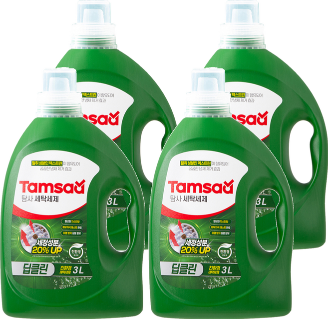 Tamsaa 洗衣精, 3L, 4桶
