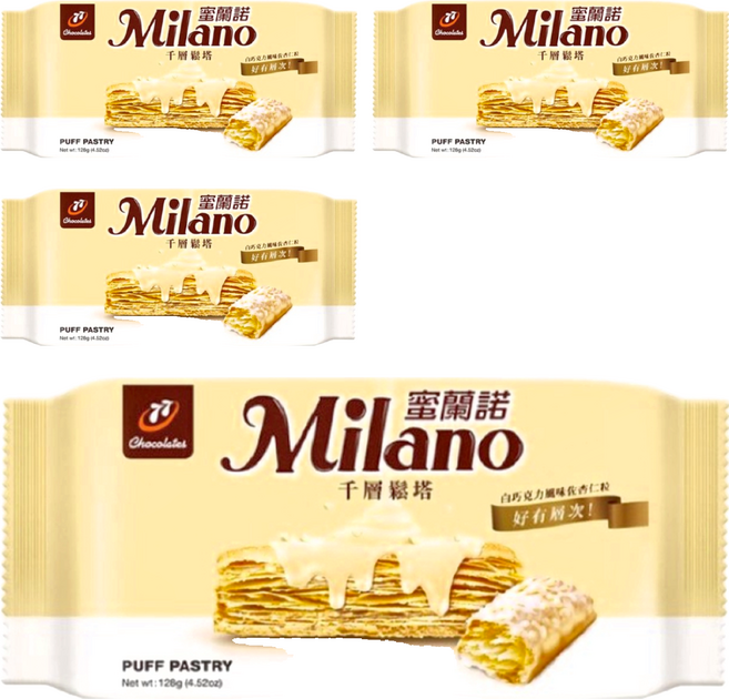 77 Milano 蜜蘭諾 千層鬆塔 8入, 128g, 4袋