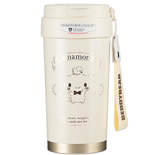 BEDDYBEAR 杯具熊 陶瓷內膽輕心咖啡杯 雙層陶瓷覆層 長效保溫, 白金大耳狗, 500ml, 1個