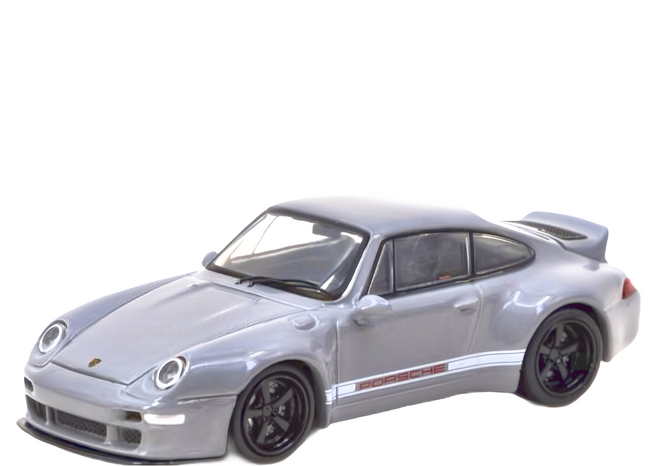 TARMAC WORKS 1/64 保時捷 Porsche 993 Remastered By Gunther Werks 灰色, 1個