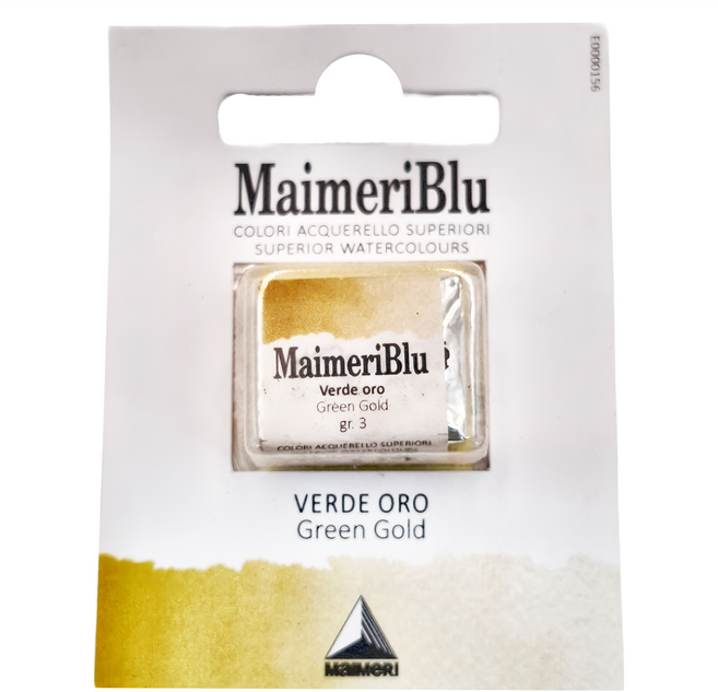 MaIMeRI 美利 塊狀水彩 S3 333 GREEN GOLD 綠金色, 1.5ml, 1色