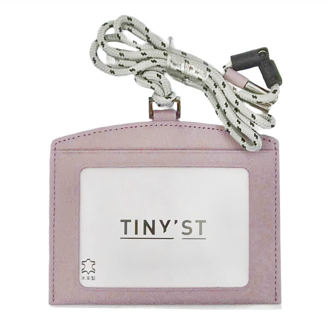 TINY'ST 優質極簡繩帶識別證吊掛, 淡紫色, 1個