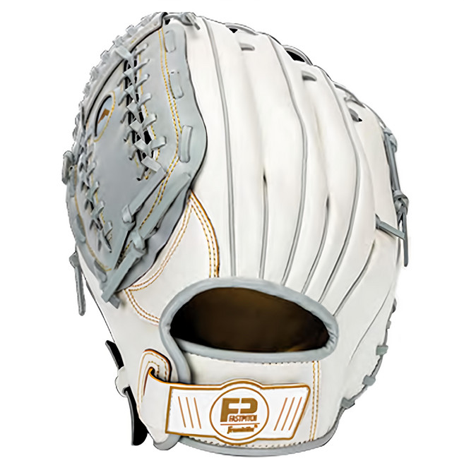 Franklin 快速壘球系列手套 左投用 22485L, 白色 灰色, 1個