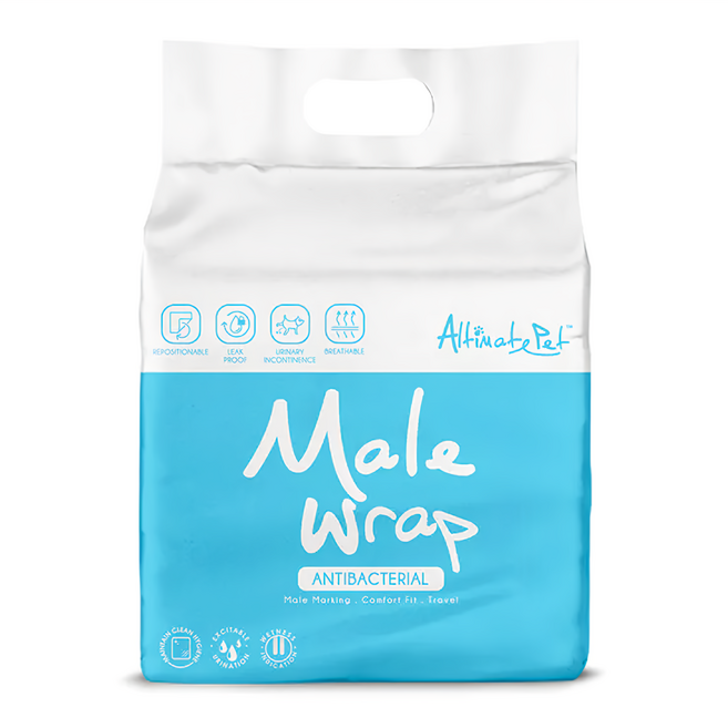 Altimate Pet 粉安心禮貌帶 抗菌型 公犬禮貌帶, XS, 12片, 1包