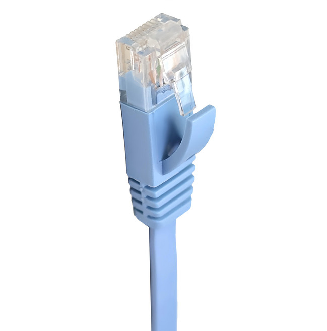 POLYWELL 寶利威爾 CAT6扁線 高速網路線 1Gbps RJ45 PW15-W59-A206, 5m, 藍色, 1條