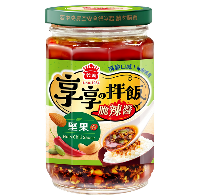 義美 享享の拌飯 堅果脆辣醬, 1個, 230g