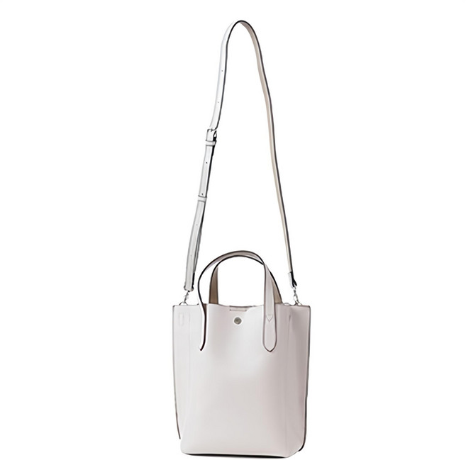 Legato Largo 驚異的輕量化 小法式簡約百搭斜背水桶包 LG-P0116-LGB, 淺灰色