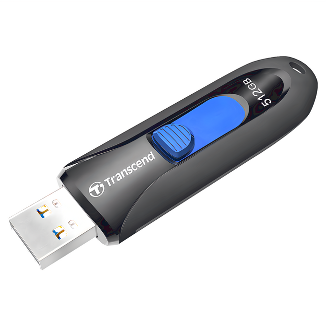 Transcend 創見 USB3.1 隨身碟 JF790K 滑動式伸縮設計 五年有限保固 高速傳輸, 512GB, 1個