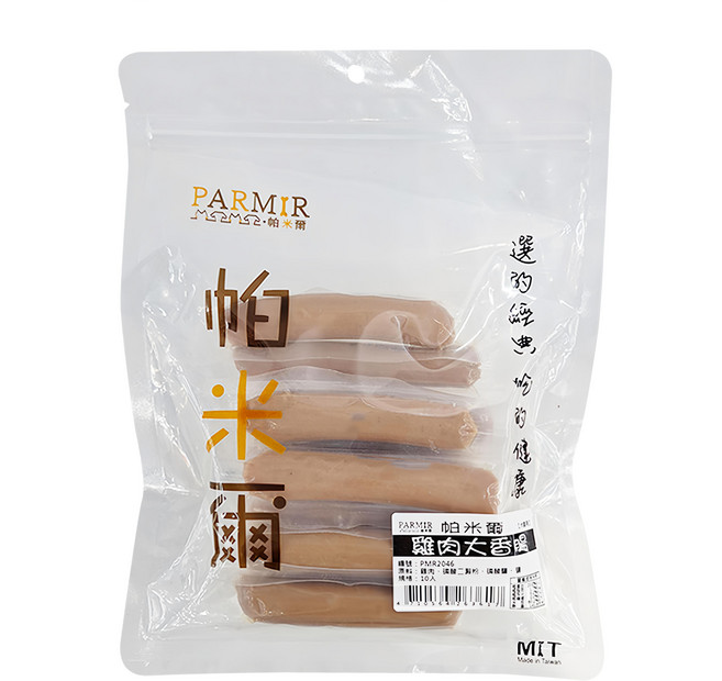 PARMIR 帕米爾 台灣公司貨 雞肉大香腸 犬貓用 10入, 雞肉, 1袋, 500g