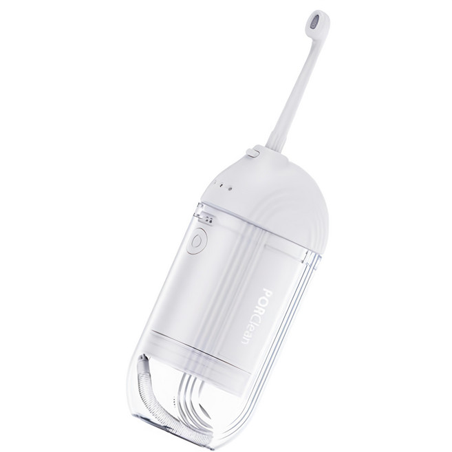 PORClean 寶可齡樂樂多功能沖牙機 浪花白 WASH302｜便攜式、多模式清潔、五種噴頭, WASH302, 2個