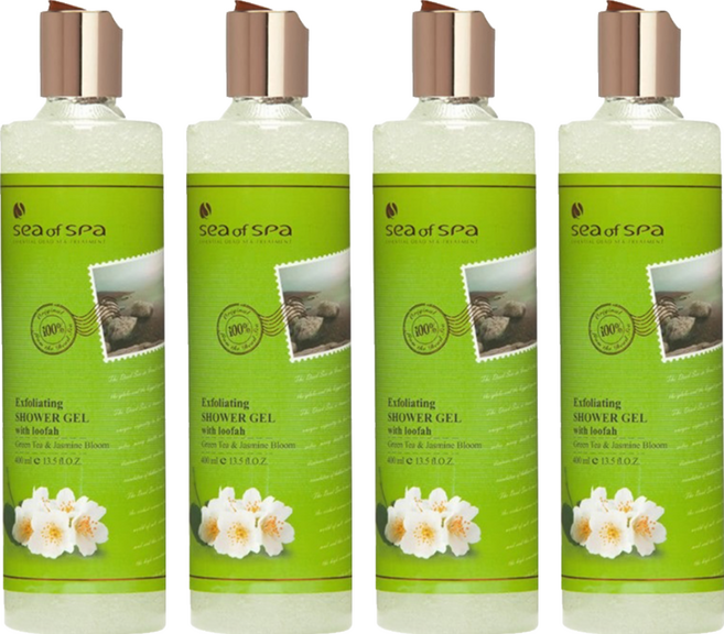sea of spa 綠茶茉莉去角質沐浴露, 500g, 400ml, 4瓶