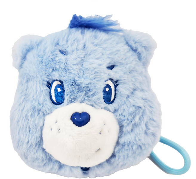 Care Bears 彩虹熊 立體大頭造型絨毛可收納吊飾, 藍色, 1個, 12cm