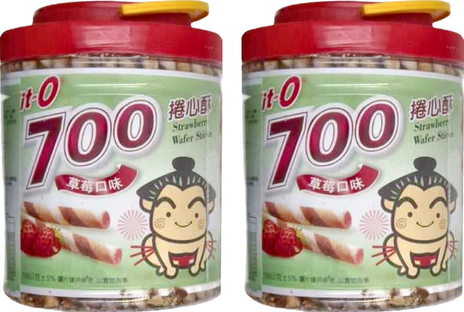 Hit-O 捲心酥草苺, 700g, 2桶