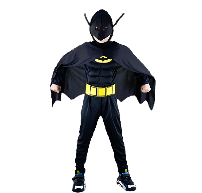 Batman 蝙蝠俠 萬聖節男童變裝服 蝙蝠俠變裝服 附面罩 M