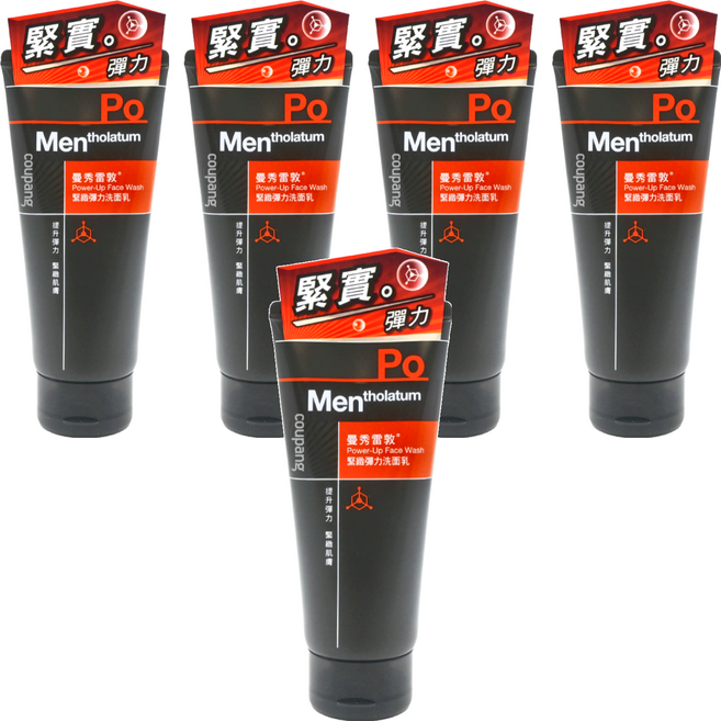MENTHOLATUM 曼秀雷敦 男士緊緻彈力洗面乳, 100g, 5條