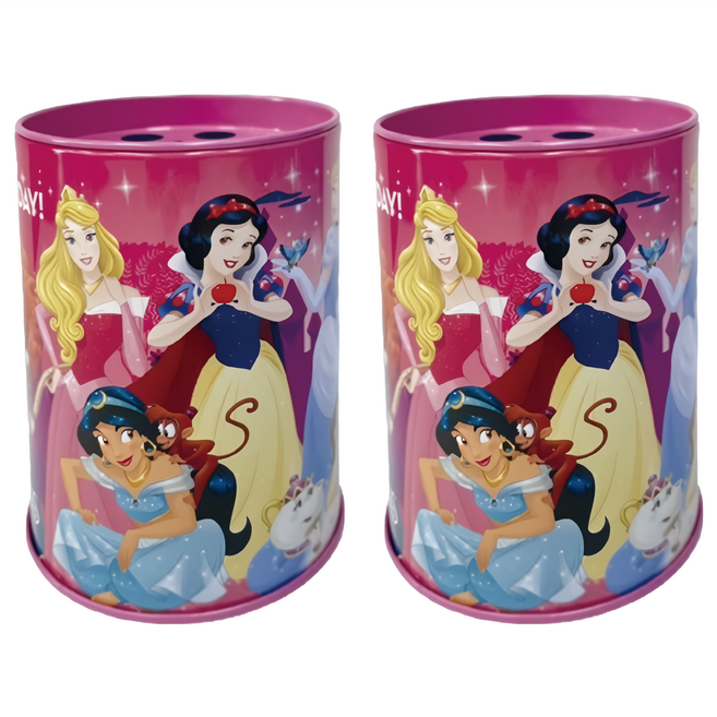 Disney Princesses 迪士尼公主 筆筒存錢筒, 淺粉色, 2個