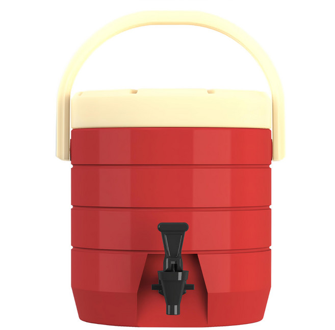 WORTH IT 渥思 不鏽鋼內膽保溫茶桶, 櫻桃紅, 13L, 1個