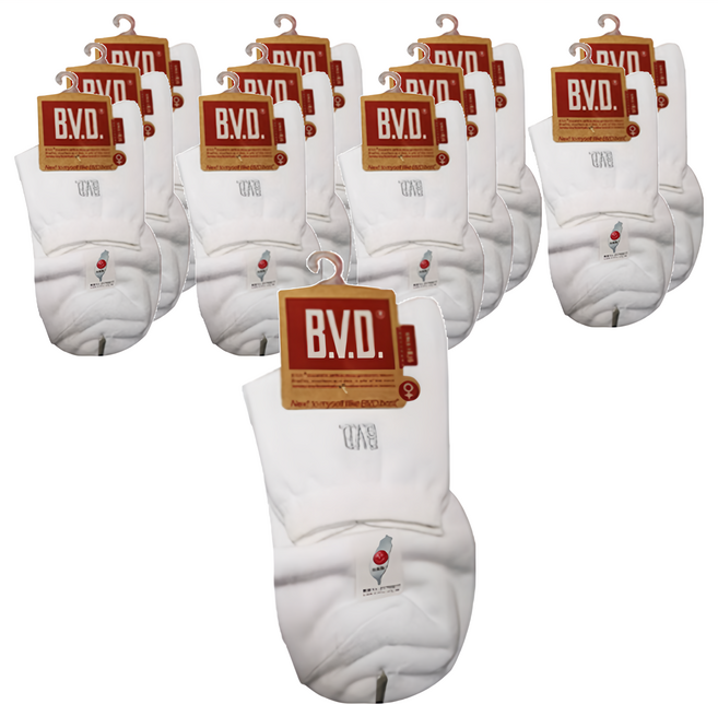 B.V.D. 1/2細針少女襪 台灣製