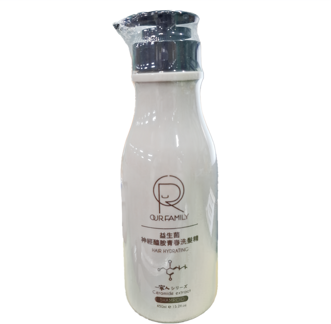 OUR FAMILY 一家人 益生菌神經醯胺青春洗髮精 - 保濕, 450ml, 1件