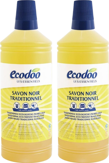 ecodoo 地板傢俱黑皂清潔劑, 1L, 2瓶