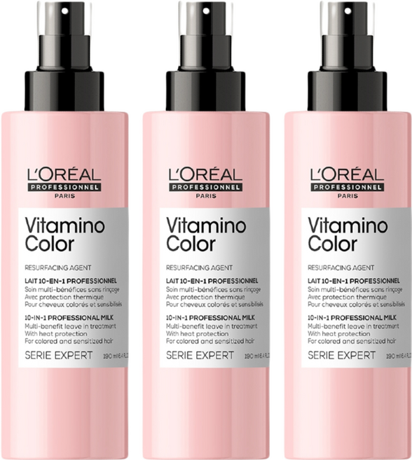L'OREAL PROFESSIONNEL 巴黎萊雅PRO 飽和護色發光噴霧, 190ml, 3瓶