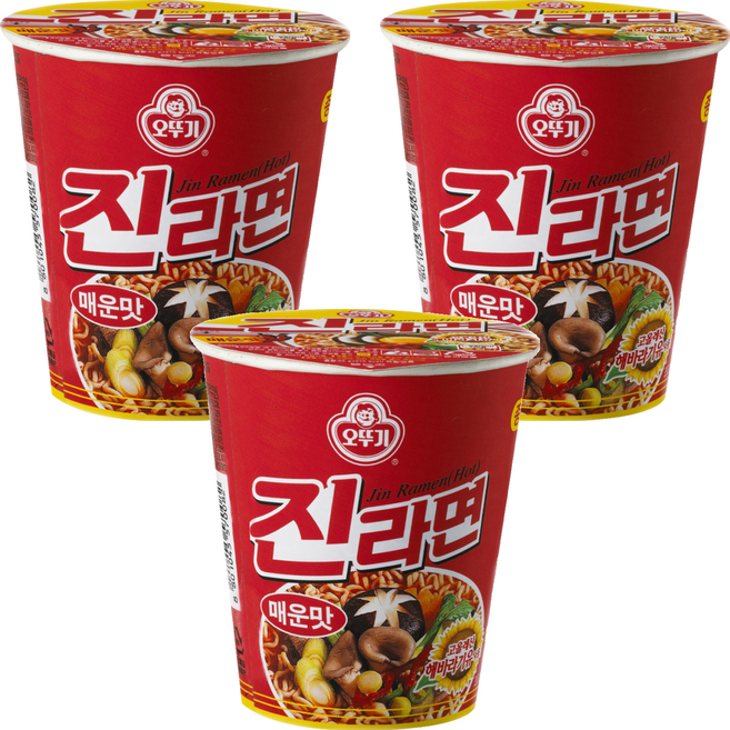 OTOKI 不倒翁 杯麵 金拉麵 辛辣 65g, 3入