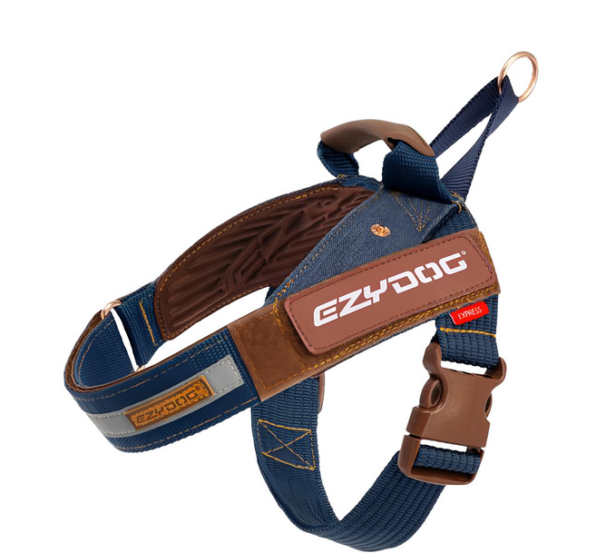 EZYDOG 秒穿胸背帶, 丹寧色, 1個