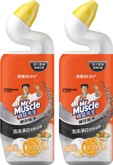Mr Muscle 威猛先生 泡沫淨白潔廁凝膠, 750ml, 2瓶