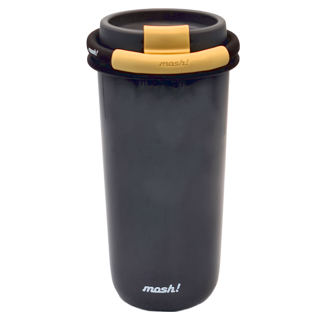 mosh 圈圈吸管杯, 黑色, 700ml, 1個