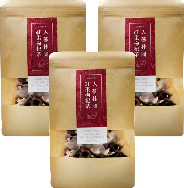 仁濟中藥 人蔘桂圓紅棗枸杞茶 元氣養生茶, 5g, 30包, 3袋