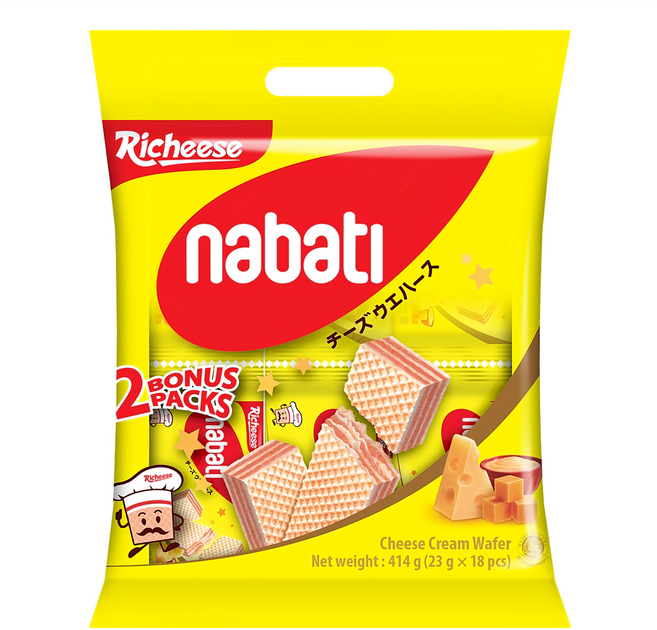 Richeese 麗芝士 nabati 麗巧克起司分享包, 414g, 1袋