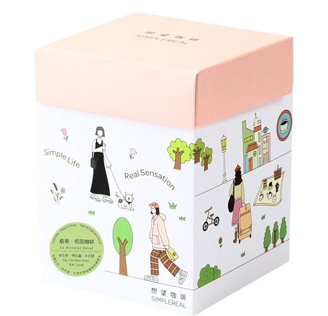 SIMPLEREAL 想望咖啡 翡翠 低因咖啡 浸泡包, 12g, 10包, 1盒