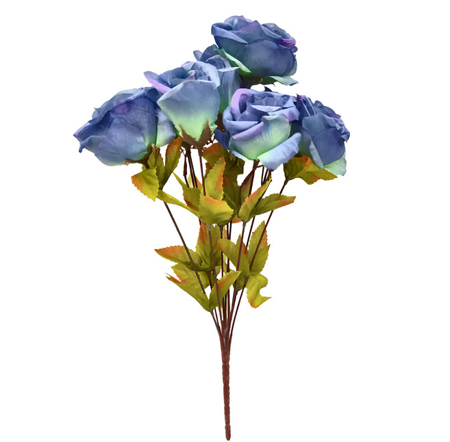 Meric Garden 仿真唯美漫舞玫瑰花束, 絕美藍, 1個