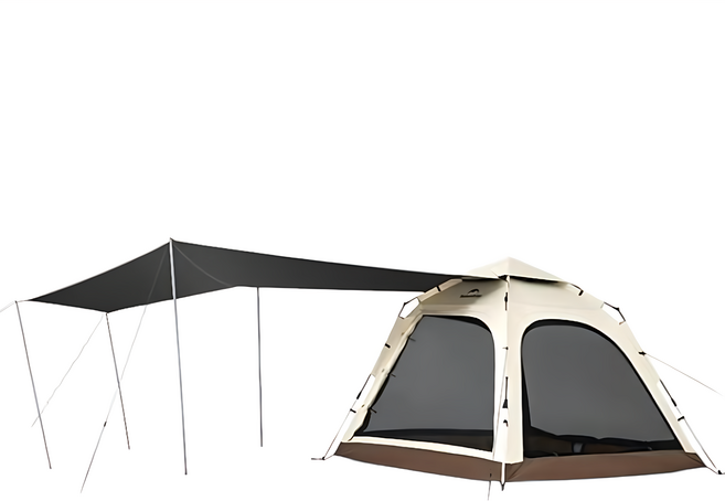 Naturehike 挪客 Ango自動帳篷 帶天幕 CNK2550WS010 240 x 240 x 185cm 8.5kg, 橡木棕, 4人