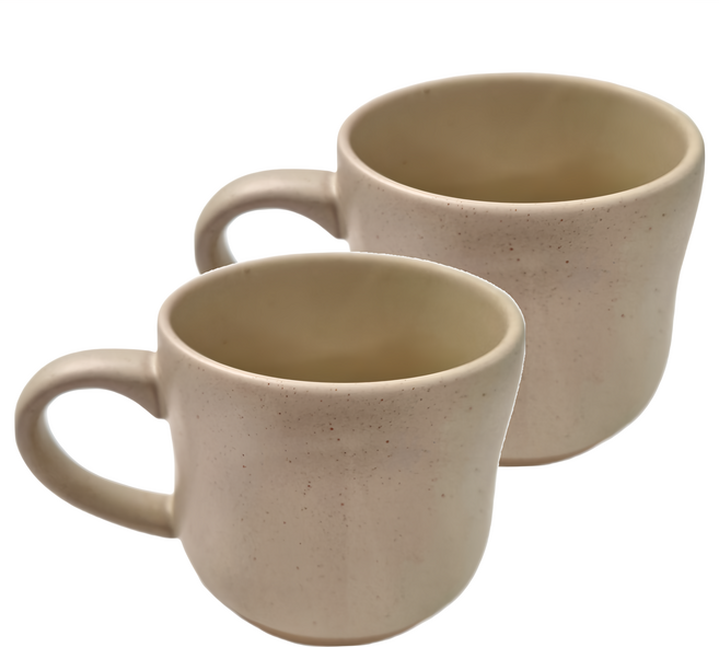 JUST HOME 圓潤手感陶瓷馬克杯2入組 H0319-29E 14 x 10 x 9.5cm 500ml, 白色, 1組