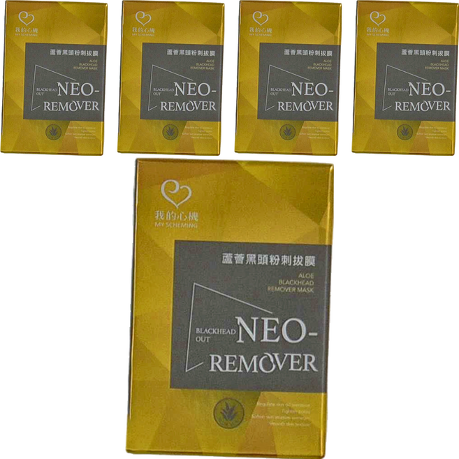 MY SCHEMING 我的心機 NEO蘆薈黑頭粉刺拔膜 ALOE BLACKHEAD REMOER MASK, 5個, 1個